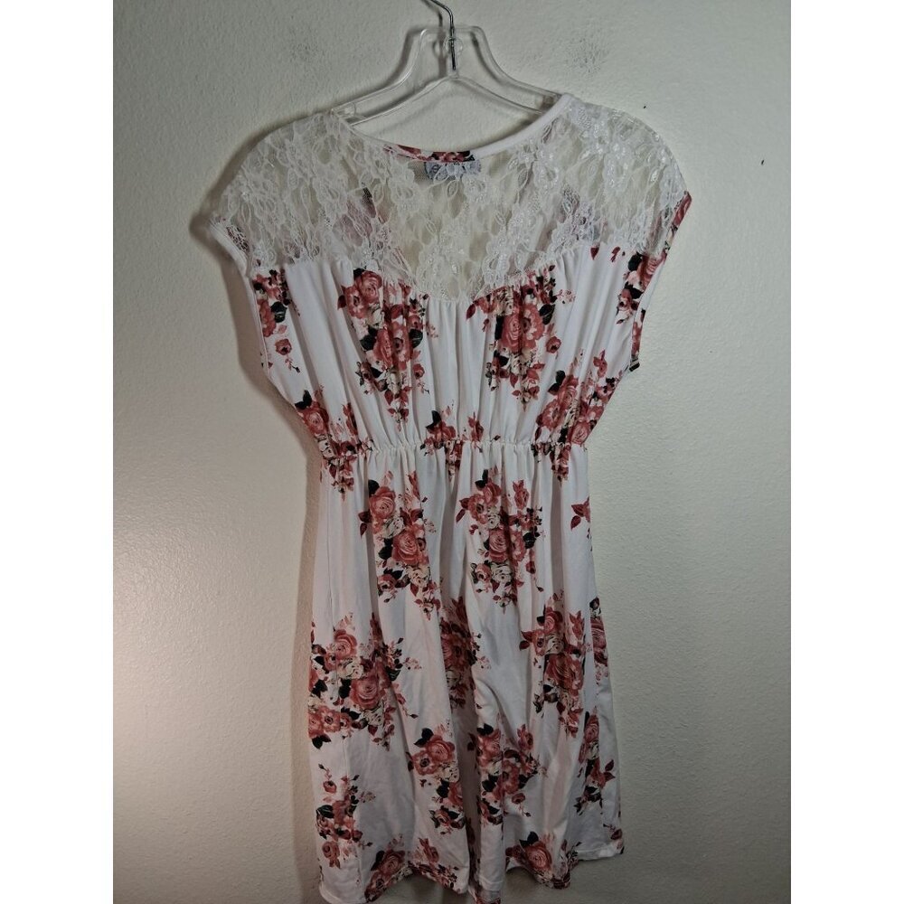 VTG Due Time Maternity Dress Floral Boho Cottage Lace Business Casual Sz Medium - Picture 3 of 7